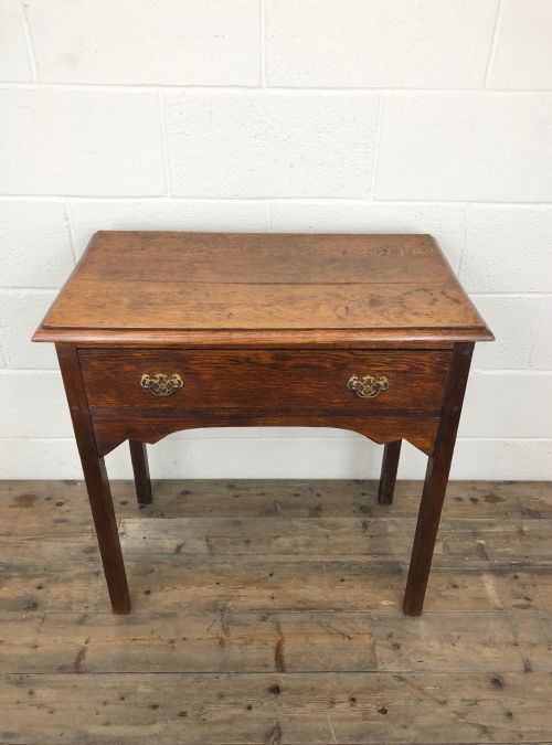 fig 1. Antique Oak Console Table with Drawer