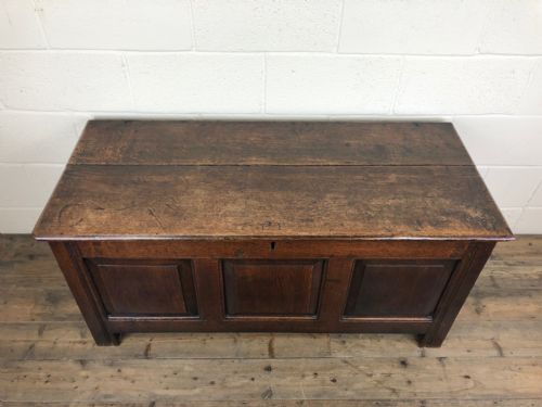 fig 1. Antique 18th Century Welsh Oak Coffer Chest