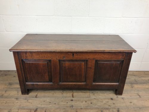 fig 2. Antique 18th Century Welsh Oak Coffer Chest