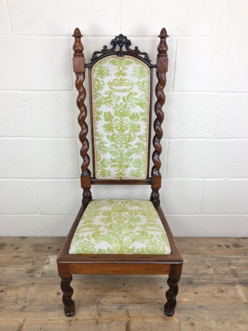 fig 2. Antique Victorian Mahogany and Rosewood Decorative Hall Chair