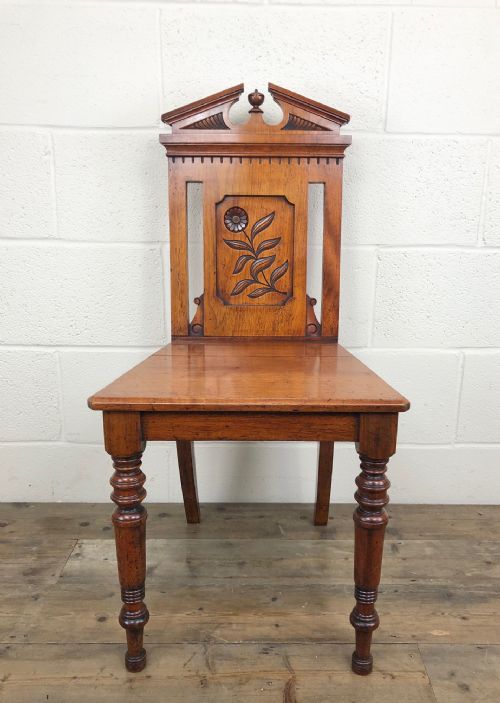 Decorative Antique Victorian Mahogany Hall Chair