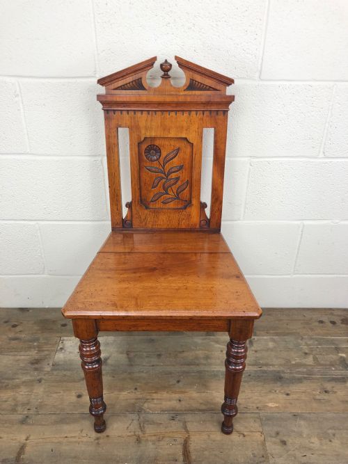fig 1. Decorative Antique Victorian Mahogany Hall Chair