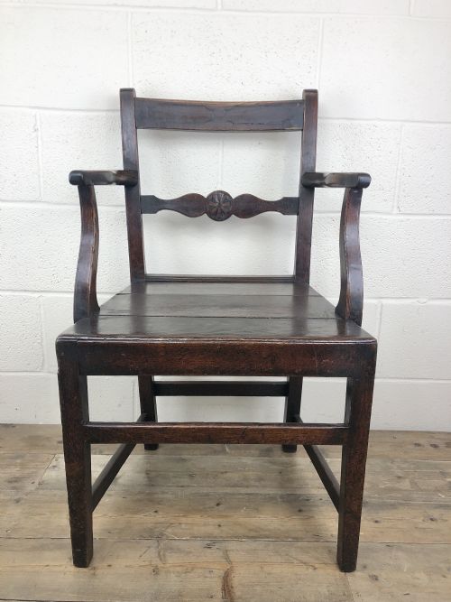 Antique 19th Century Welsh Oak Armchair
