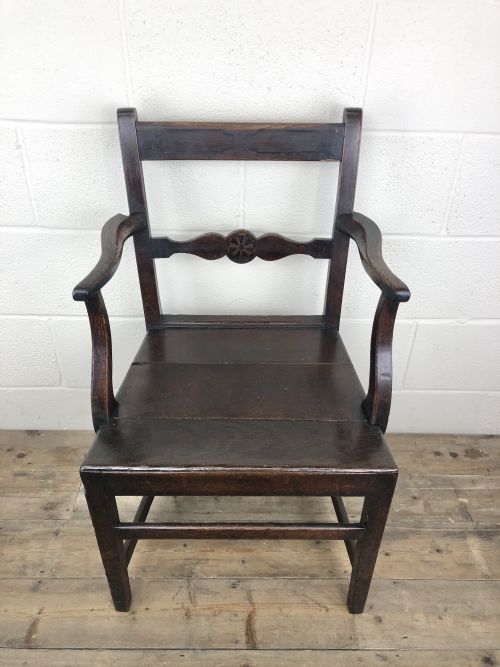 fig 1. Antique 19th Century Welsh Oak Armchair