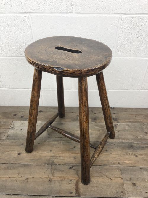 Antique 19th Century Oak Stool