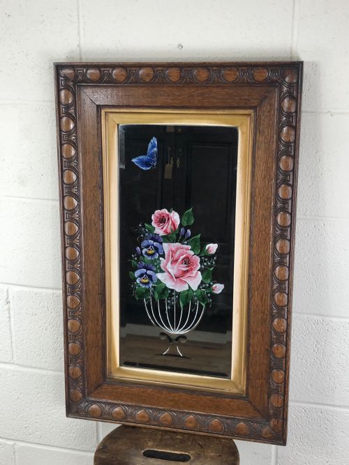 fig 1. Early 20th Century Carved Oak Gypsy Mirror