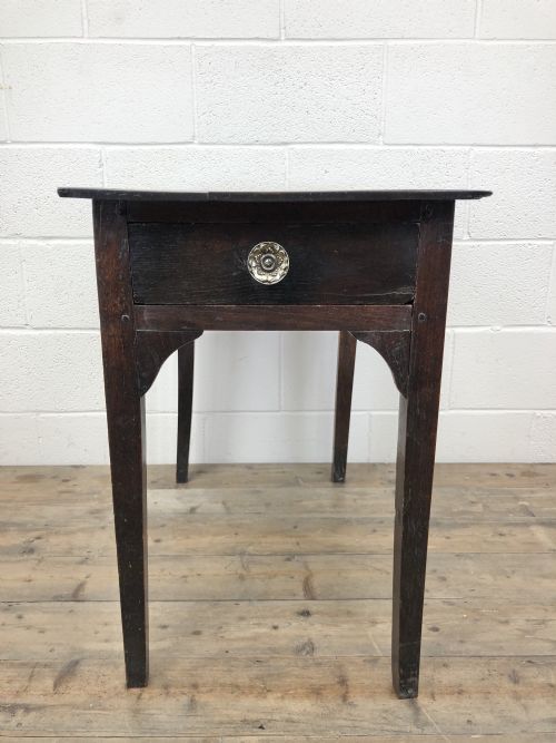 fig 2. Antique Georgian Oak Side Table with Drawer