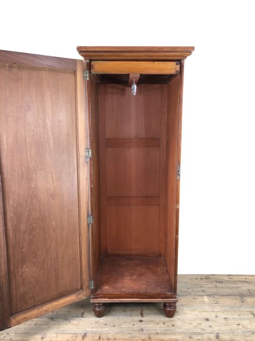 fig 1. Antique Victorian Mahogany Single Door Wardrobe