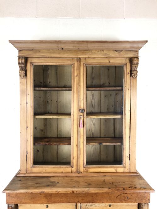 fig 2. Antique Victorian Pine Dresser with Glazed Top