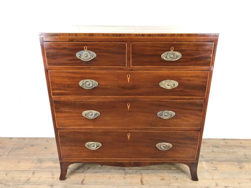 fig 1. Antique 19th Century Mahogany Chest of Drawers