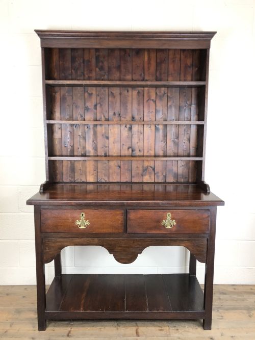 Antique Early 20th Century Oak Pot Board Dresser