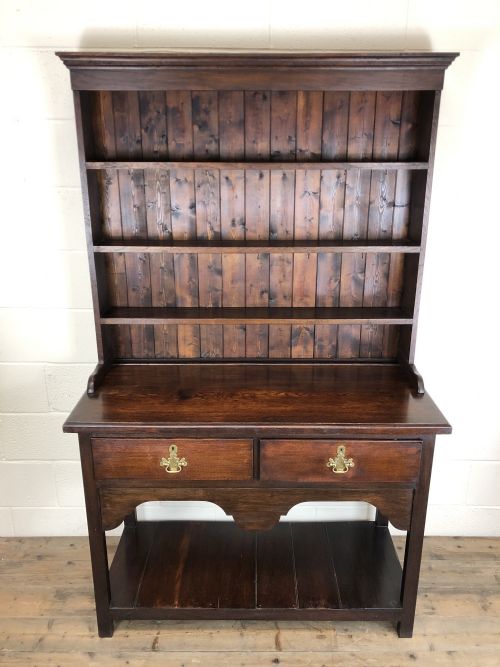 fig 1. Antique Early 20th Century Oak Pot Board Dresser