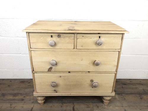 fig 1. Antique Victorian Pine Chest of Drawers