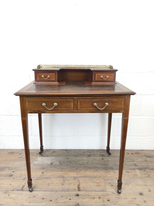 Edwardian Mahogany Bonheur Du Jour Desk