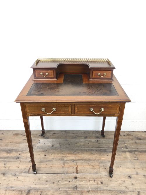 fig 1. Edwardian Mahogany Bonheur Du Jour Desk