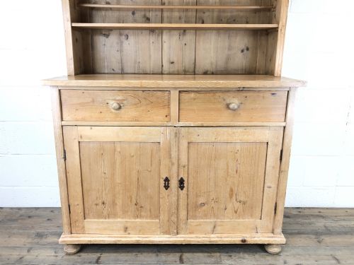 fig 1. Antique Pine Country Dresser with Shaped Top