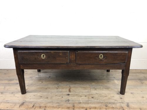 Antique Victorian Stained Oak Coffee Table