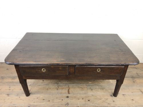 fig 1. Antique Victorian Stained Oak Coffee Table