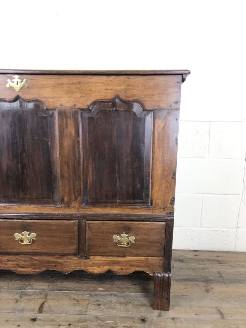 fig 2. Antique 19th Century Oak Mule Chest 