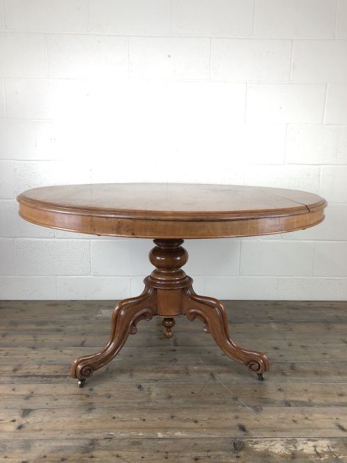 fig 1. Victorian Mahogany Circular Tilt Top Dining Table