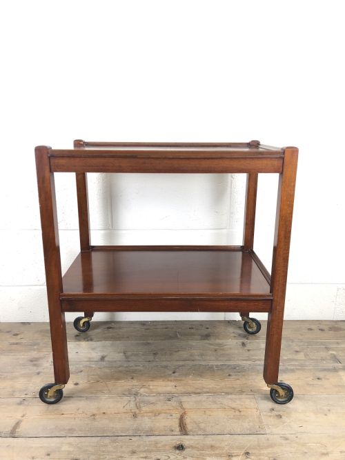 Antique Mahogany Two Tier Drinks Trolley