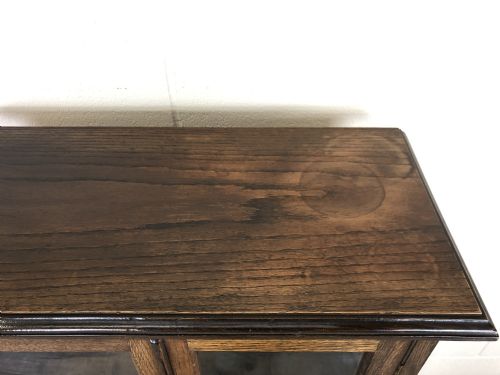 fig 2. Small Antique Oak Glazed Bookcase 