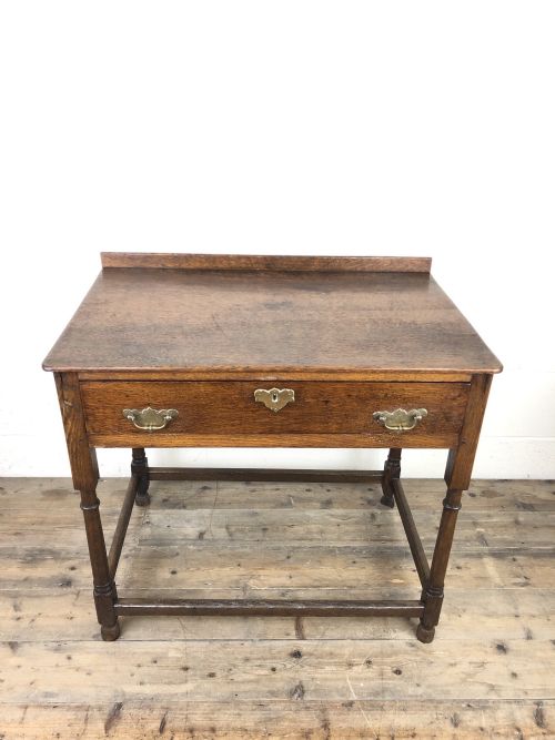 fig 1. Antique 19th Century Oak Lowboy Side Table