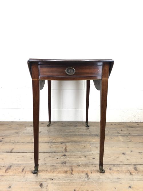 fig 1. Georgian Inlaid Mahogany Drop Leaf Table