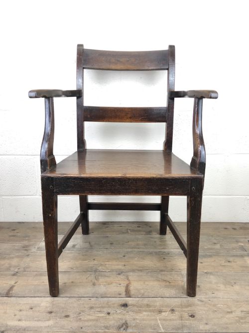 Antique 19th Century Welsh Oak Armchair