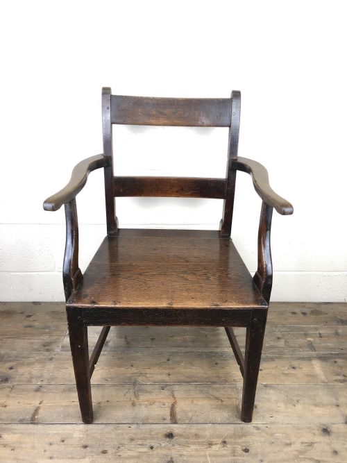 fig 1. Antique 19th Century Welsh Oak Armchair