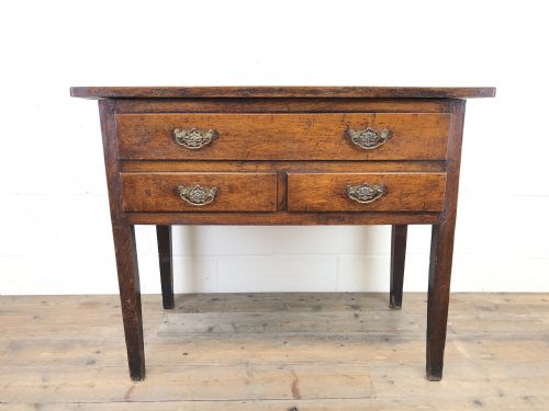 fig 1. Early 19th Century Oak Lowboy Side Table