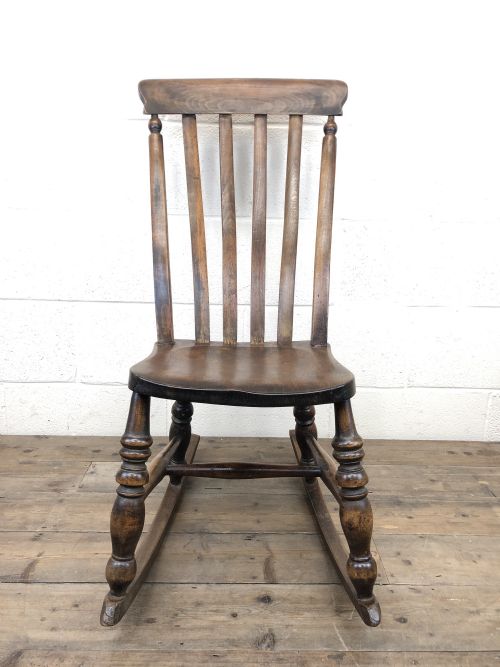 fig 1. Antique Ash and Elm Rocking Chair