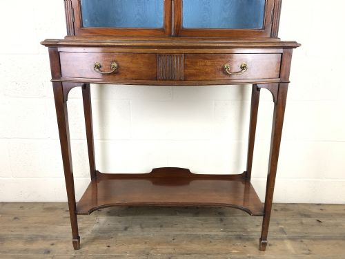 fig 1. 19th Century Glazed Mahogany Bookcase on Stand