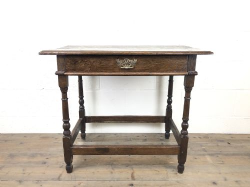 Early 18th Century Joined Oak Side Table