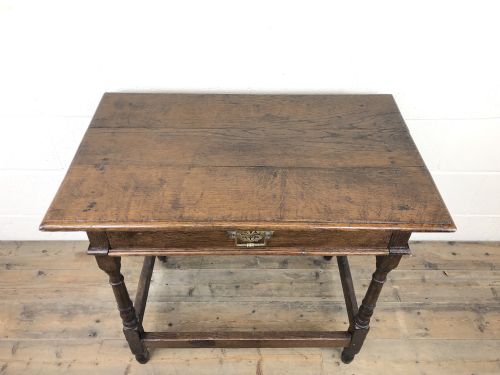 fig 1. Early 18th Century Joined Oak Side Table