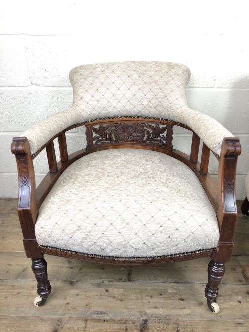 fig 1. Pair of Victorian Mahogany Tub Chairs