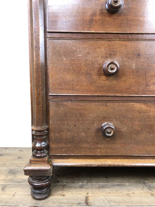 fig 1. Large Antique Oak Chest of Drawers