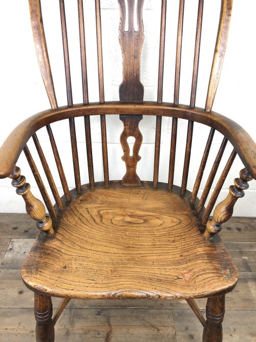 fig 2. 19th Century Elm Hoop and Stick Back Windsor Armchair