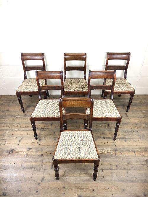 fig 1. Set of Six 19th Century Mahogany Dining Chairs