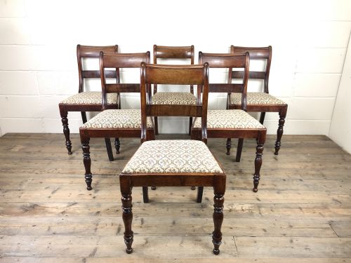 Set of Six 19th Century Mahogany Dining Chairs