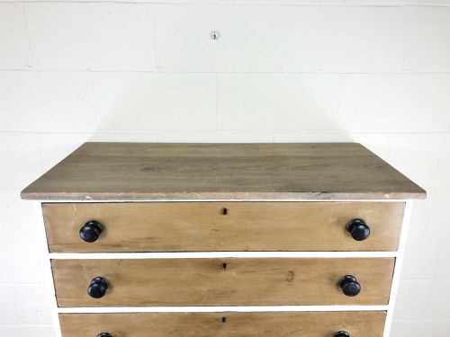 fig 2. Victorian Pine Tall Chest of Drawers