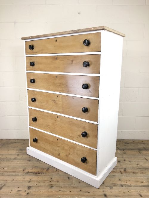 Victorian Pine Tall Chest of Drawers