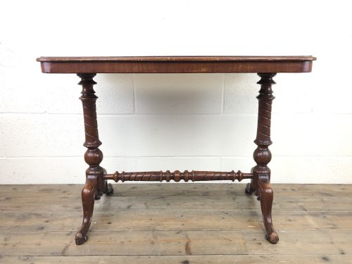 fig 1. Victorian Mahogany Occasional Table with Stretcher
