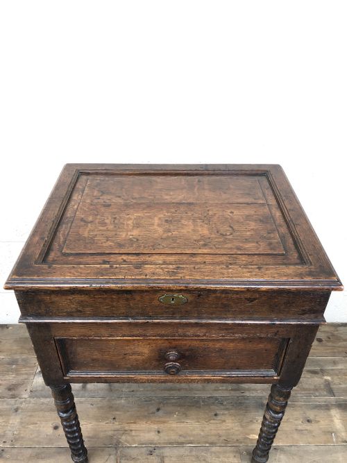 fig 1. Early 19th Century Oak Box on Stand