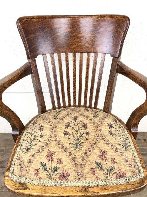 fig 2. Early 20th Century Oak Swivel Desk Chair by P.E. Gane