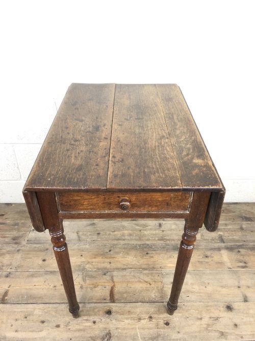 fig 2. Small Victorian Welsh Oak Pembroke Table