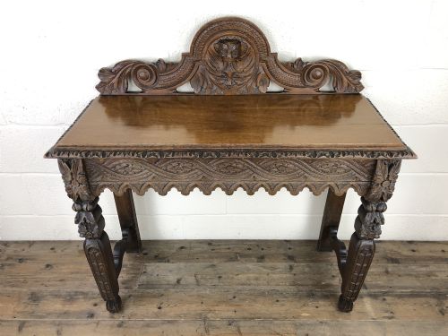 fig 1. Late Victorian Carved Oak Console Table