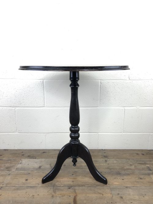 fig 1. Antique Ebonised Wine Table with Oval Top