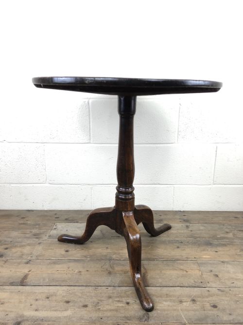 Antique George III Oak Tripod Table