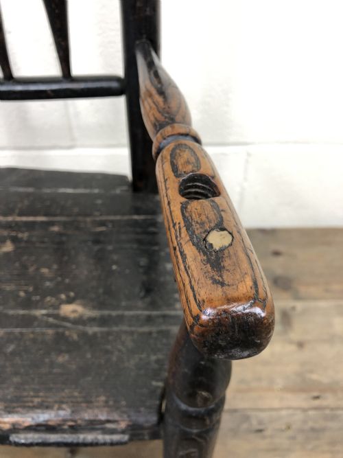fig 1. Antique 19th Century Provincial Oak Child’s Chair